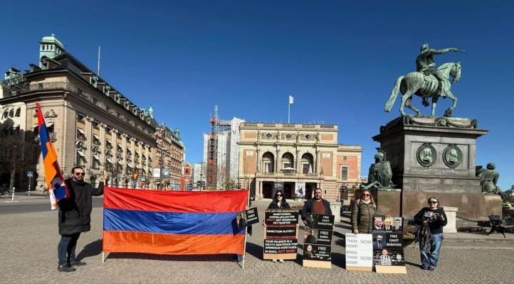 Stockholm’de Azerbaycan'da tutulan Ermeni esirler için destek gösterisi düzenlendi