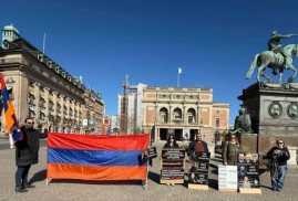 Stockholm’de Azerbaycan'da tutulan Ermeni esirler için destek gösterisi düzenlendi