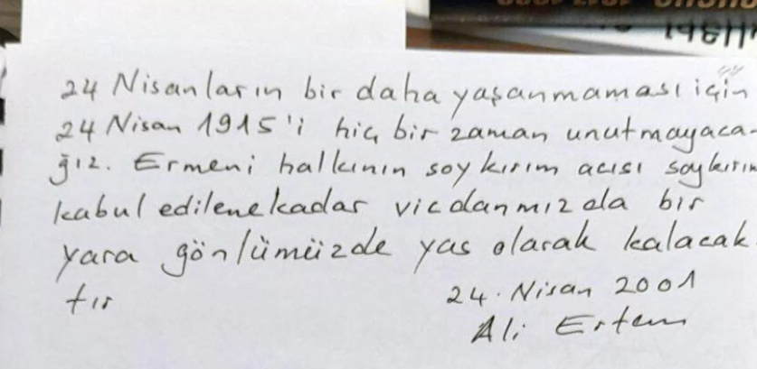 Türk ziyaretçilerin yayınlanmamış notları: “Ermenilerden özür diliyoruz”
