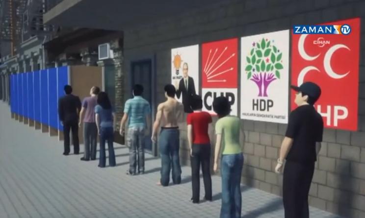 Չինացիների անիմացիոն հոլովակը Թուրքիայի խորհրդարանական ընտրությունների մասին