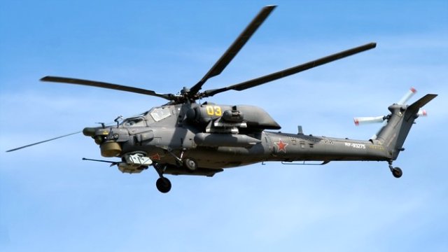 Suriye'de Mi-28N tipi bir Rus askeri helikopter düştü