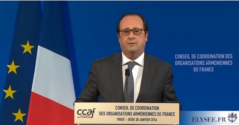 Fransa Cumhurbaşkanı Hollande Ermeni cemaatinin düzenleyeceği yemeğe katılacak