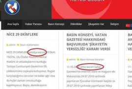 Էրոտիկ բովանդակություն՝ Թուրքիայի մամուլի խորհրդի պաշտոնական կայքում