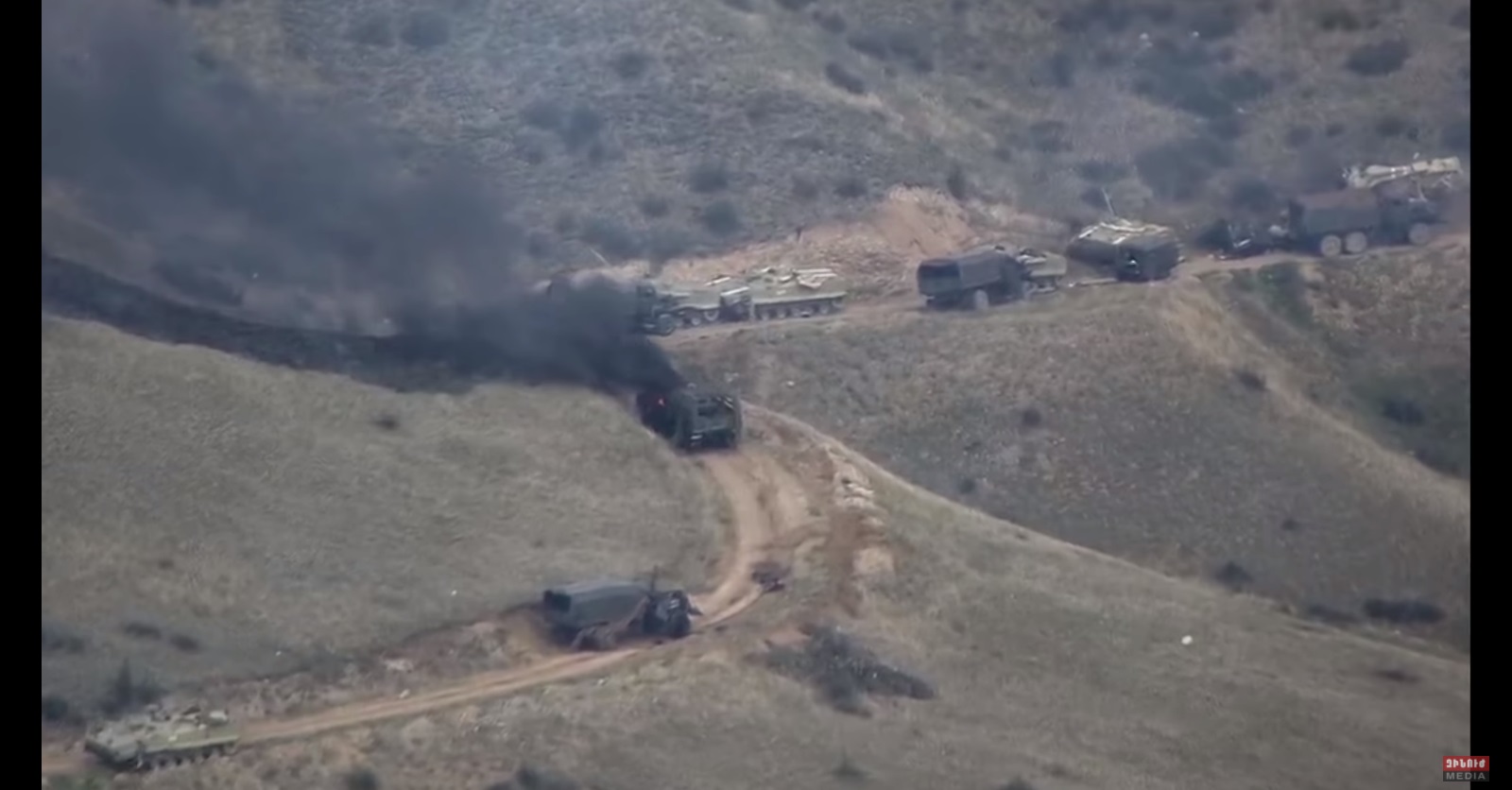 Azerbaycan'a ait muharebe araçlarının imhasının yeni görüntüleri yayınlandı (video)