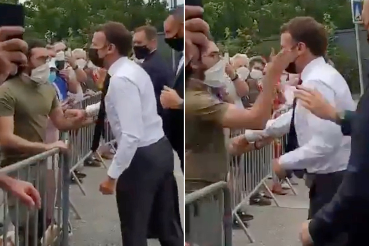 Fransa Cumhurbaşkanı Macron’a tokat atan kişi dövüş ustası çıktı (Video)