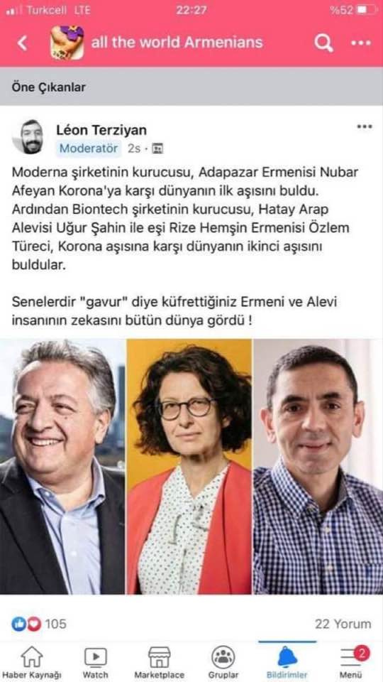 Leon Terziyan: “Gavur” diye küfrettiğiniz Ermeni ve Alevi  insanının zekasını bütün dünya gördü!”