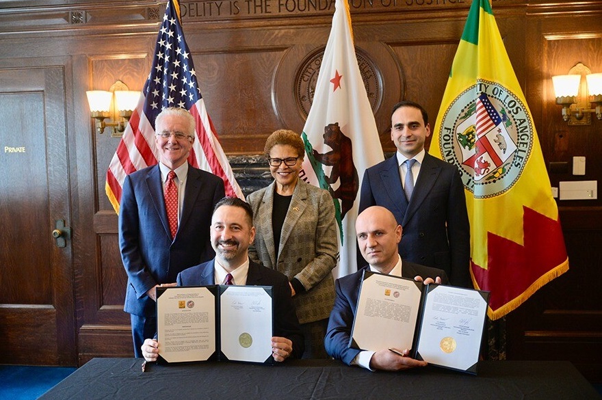 Ermenistan'ın başkenti ve Los Angeles arasında mutabakat zaptı imzalandı